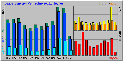 Usage summary for sakuma-clinic.net